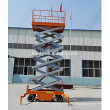 Mobile four wheels portable hydraulic scissor table lift price